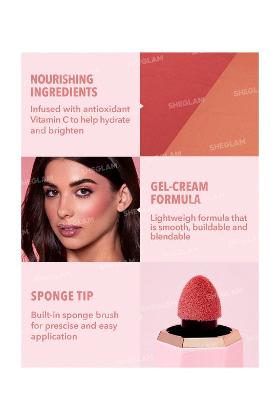 رژگونه مایع شیگلم رنگ SHEGLAM Devoted