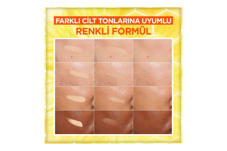 ضد آفتاب فلوئیدی ویتامین c رنگی گارنیر با spf 50