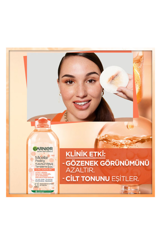 میسلار واتر لایه بردار حاوی گلیکولیک اسید و PHA %1 گارنیه GARNIER 400m