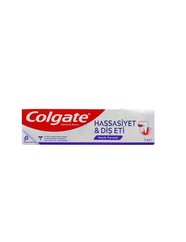 خمیر دندان کولگیت COLGATE مدل HASSASIYET & DIS ETI سری NAZIK FORMUL حجم 75 میل