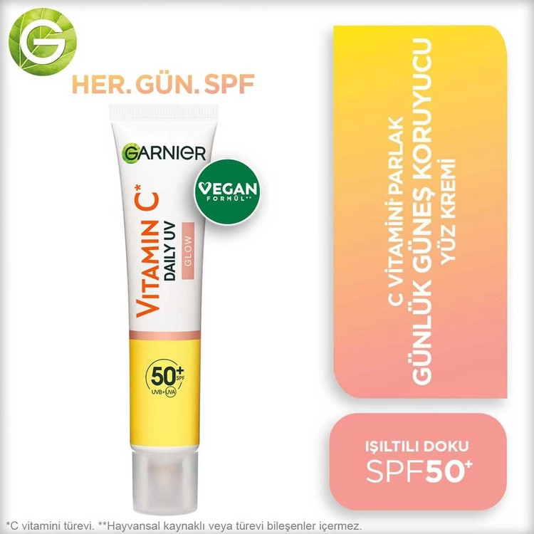ضد آفتاب فلوئیدی ویتامین c رنگی گارنیر با spf 50