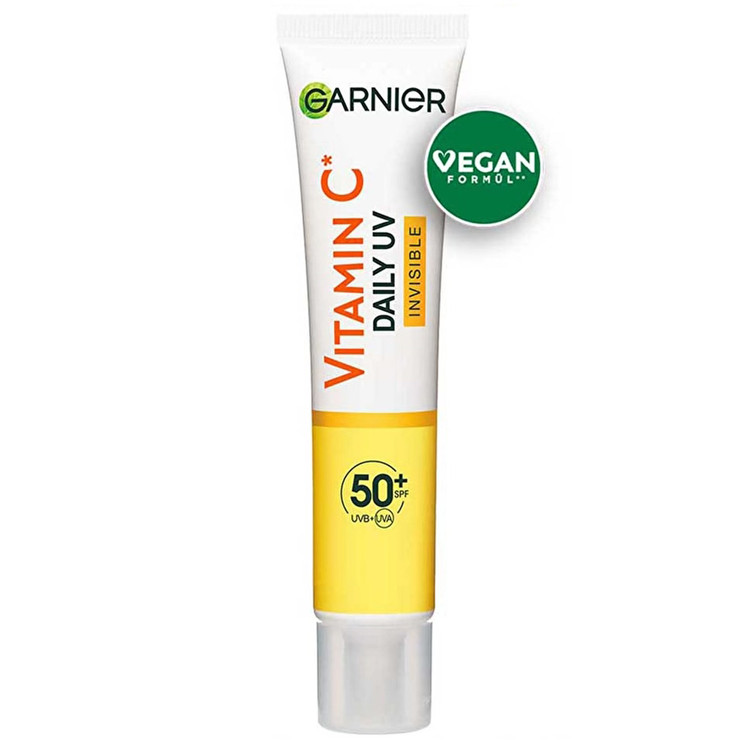 ضد آفتاب فلوئیدی ویتامین c بی رنگ گارنیر با spf 50
